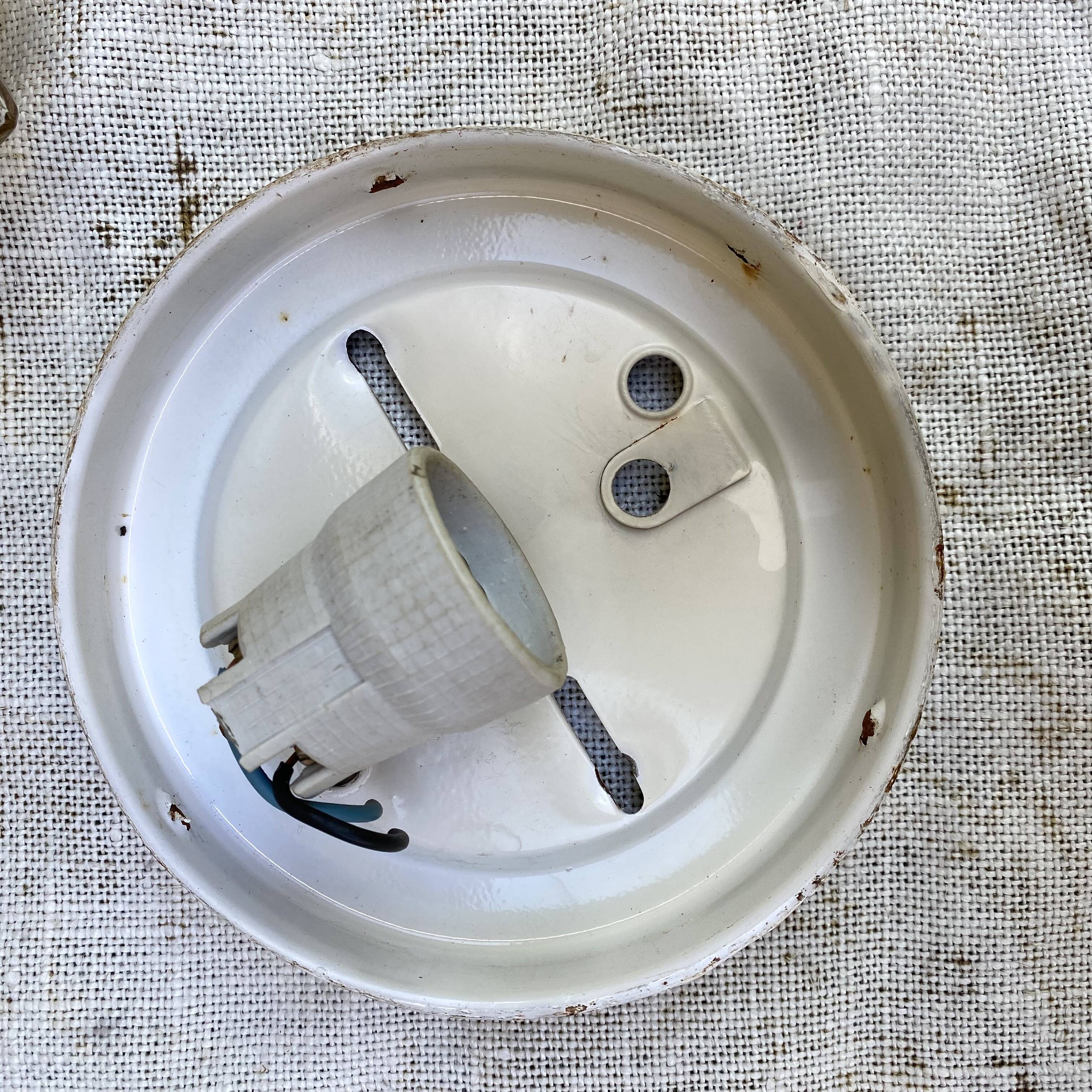 Plafonnier rond vintage en verre fumé, années 70