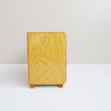 Boîte en bois avec tiroirs, boîte à bijoux années 1960