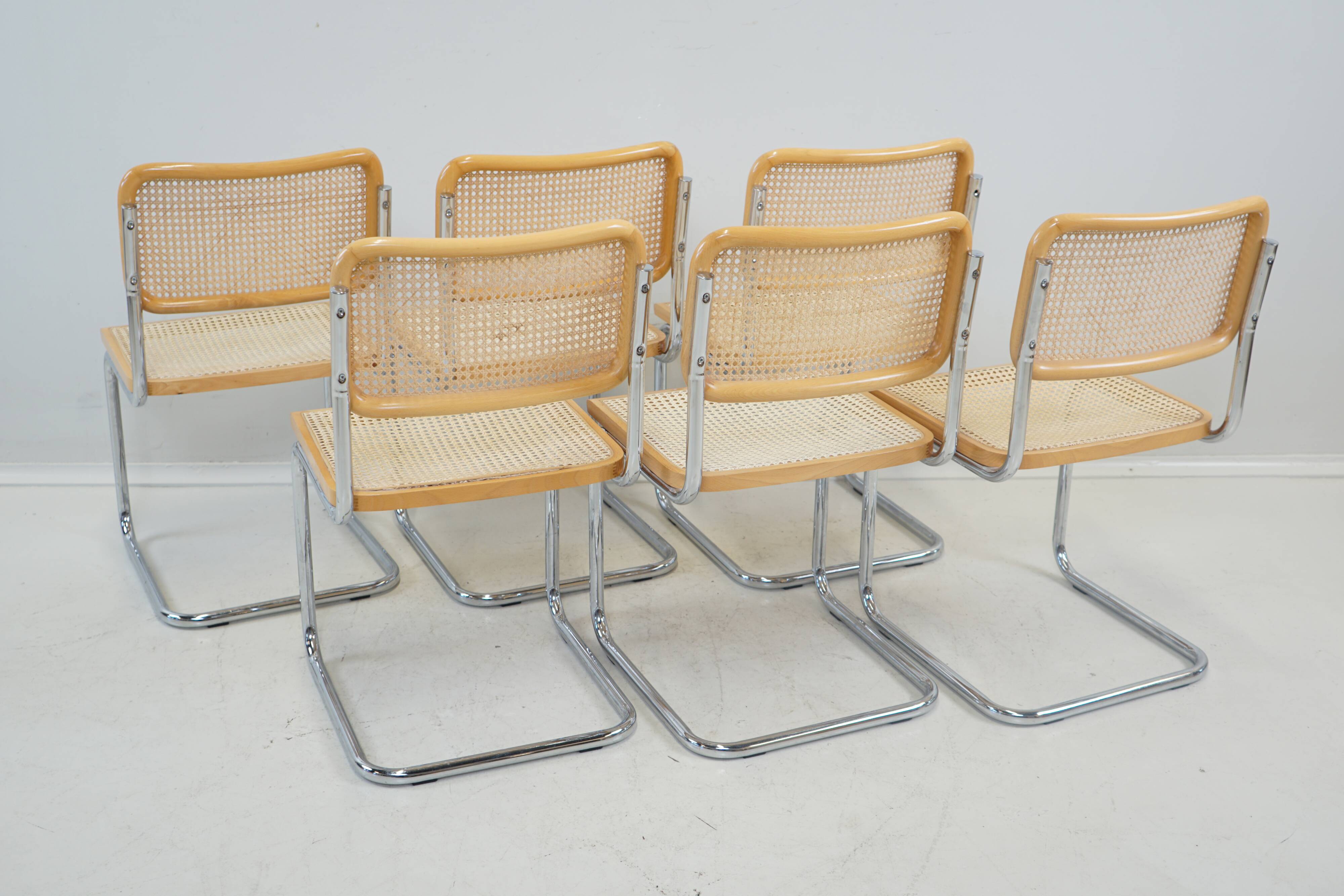 Set of 6 Cesca B32 Chairs – Bauhaus design inspired by Marcel Breuer