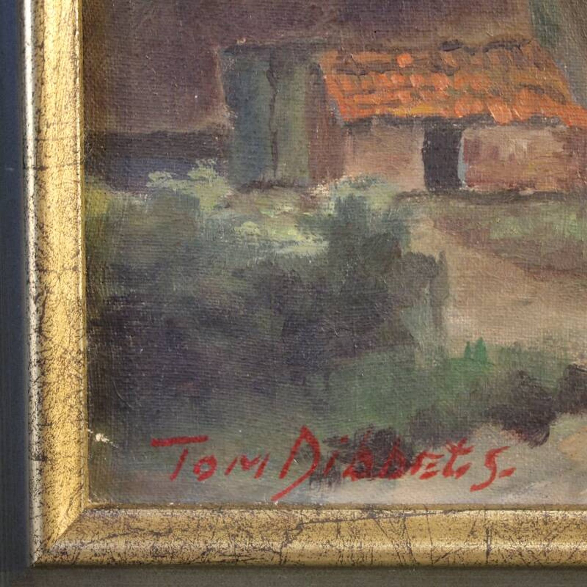 Peinture bucolique flamande du XXe siècle