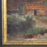 20th century Flemish bucolic landscape painting