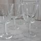 Set of 9 wine glasses in crystalline engraved 60s