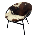 Mid-century swivel balloon armchair from Lusch & Co 1960s