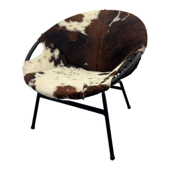 Mid-century swivel balloon armchair from Lusch & Co 1960s