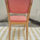 Set 6 chaises vintage structure chêne assise et dossier rouges