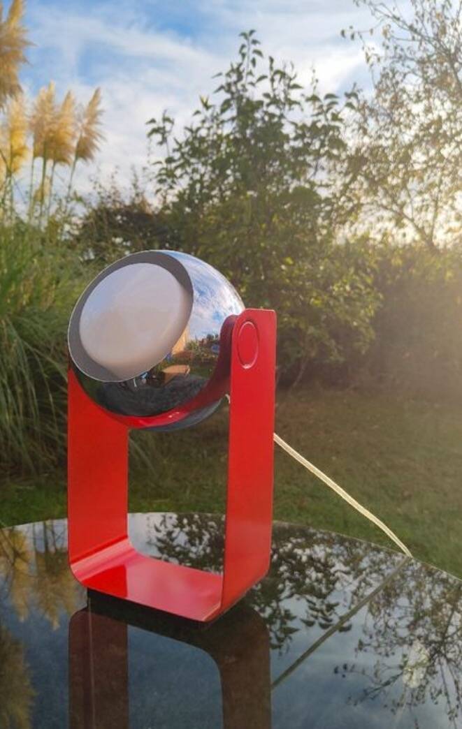 Massive vintage eyes ball lamp