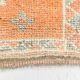 Apricot Tones Vintage Turkish Runner Rug, Oushak Wool Hallway Carpet