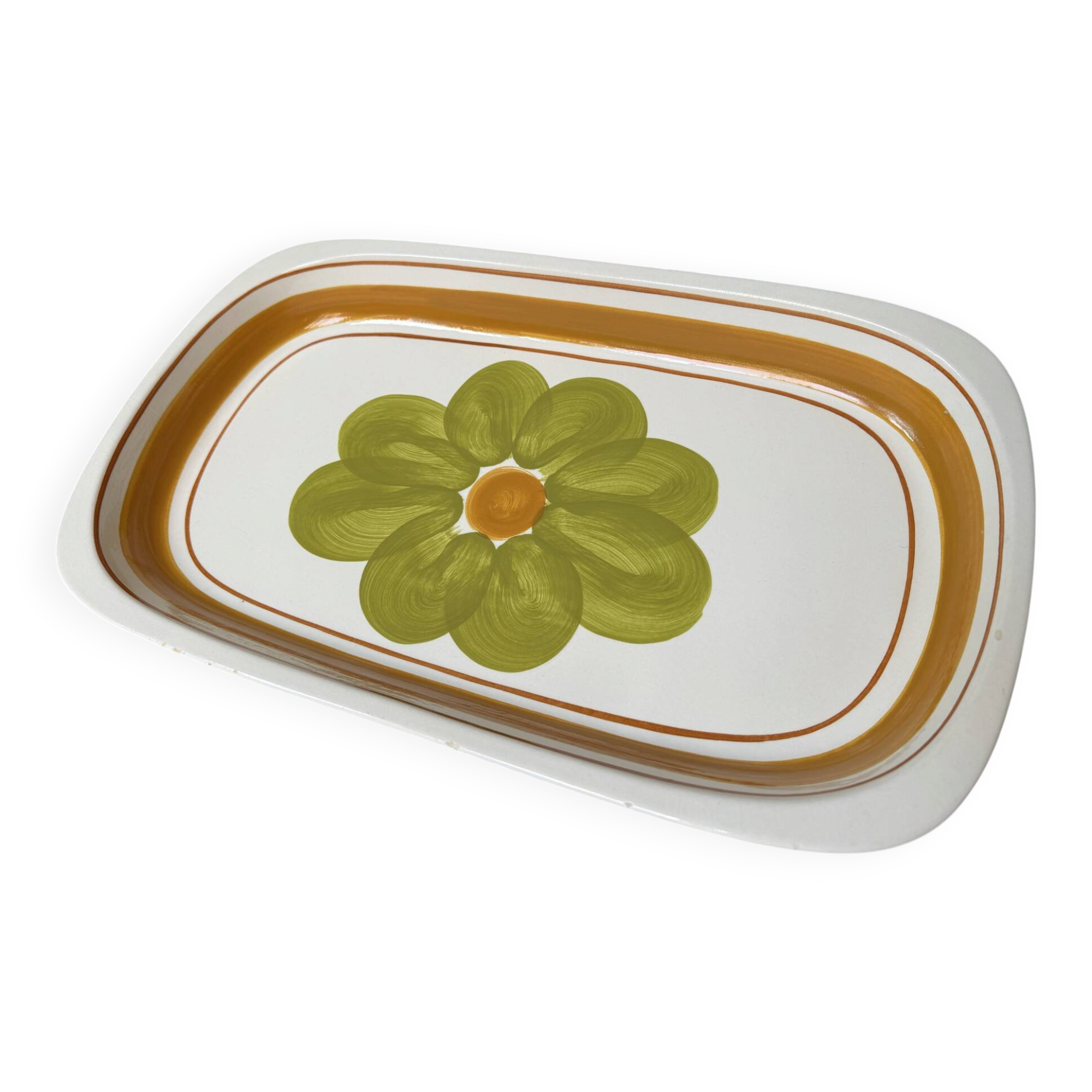 Plat vintage rectangular in earthenware model monaco by salins