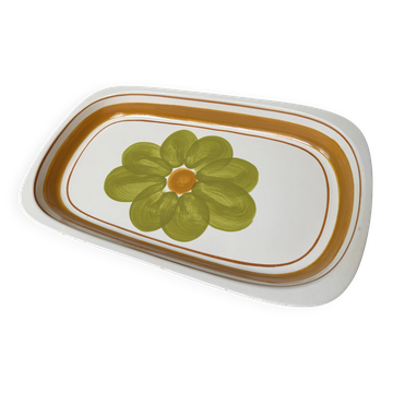 Plat vintage rectangulaire en faïence modèle monaco de salins