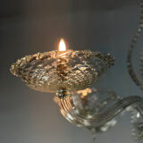 Venetian chandelier in Murano glass, 5 light arms, circa 1930.