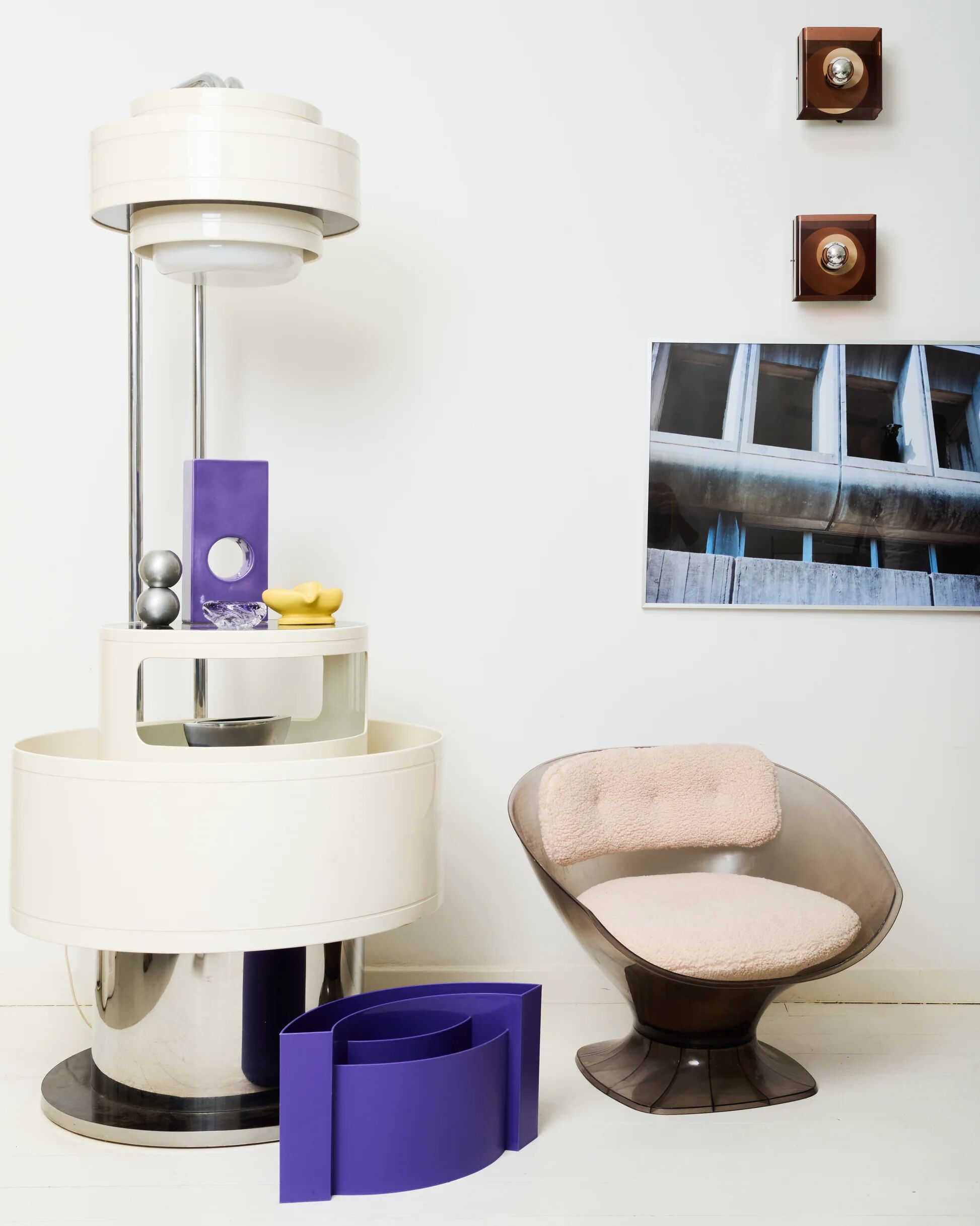 Floor lamp in the style of Joe Colombo, Italy, 1970s.