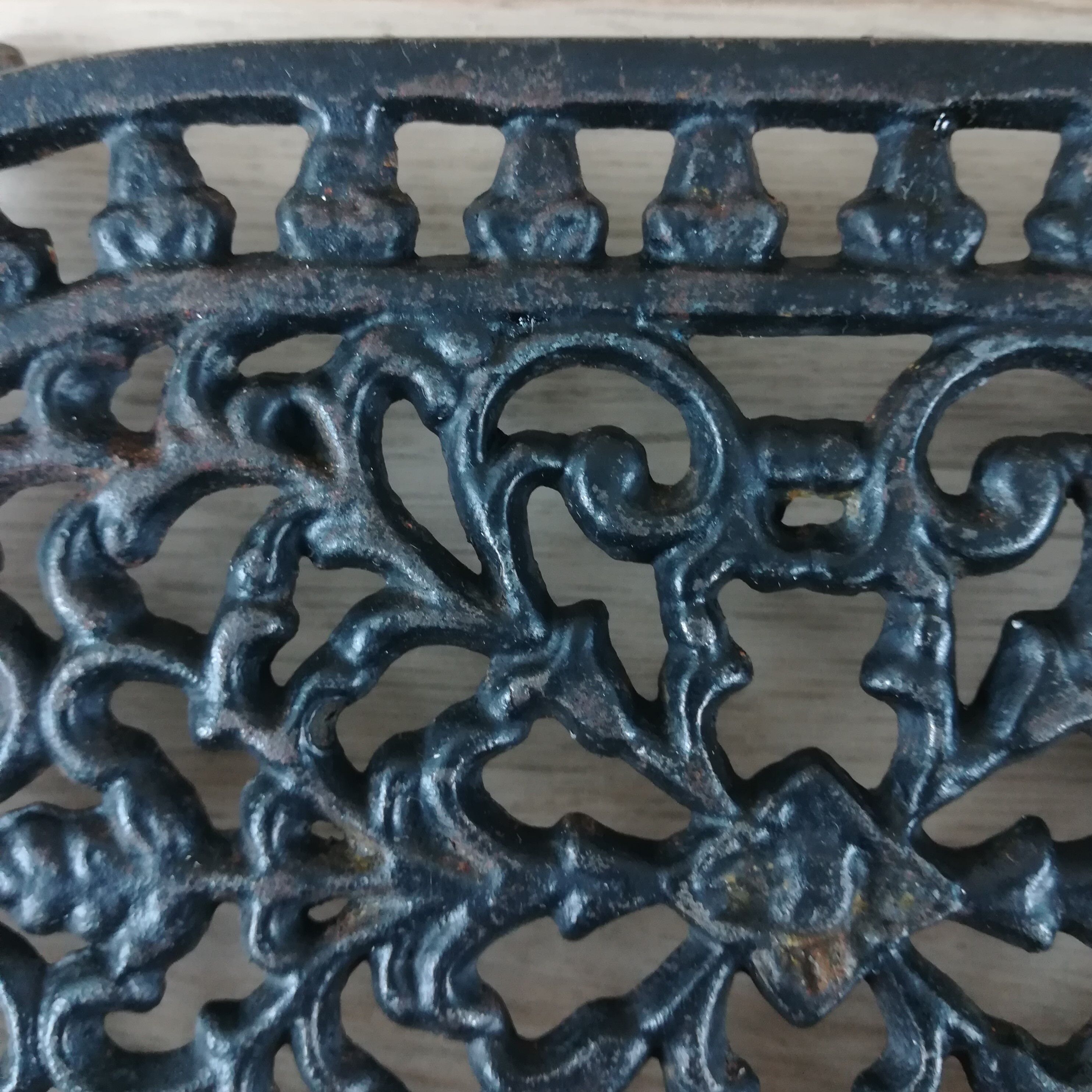 Black cast iron underside