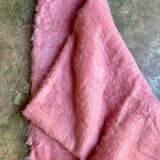 Plaid, blanket linvosges in pink mohair ☐ 180 x 240 cm