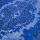 Hand-knotted contemporary oriental 1980s 174 cm x 273 cm blue carpet