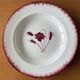 6 large old soup plates in saline earthenware