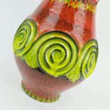 vintage 1960s 70s jasba ceramic VASE floor vase model N 322 13 45 squiggle pattern