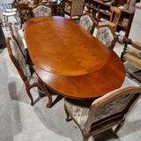 Cherry wood table and chairs set