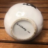 Ancien pichet lait pierrot dessin tristan porcelaine blanc 1980 vintage