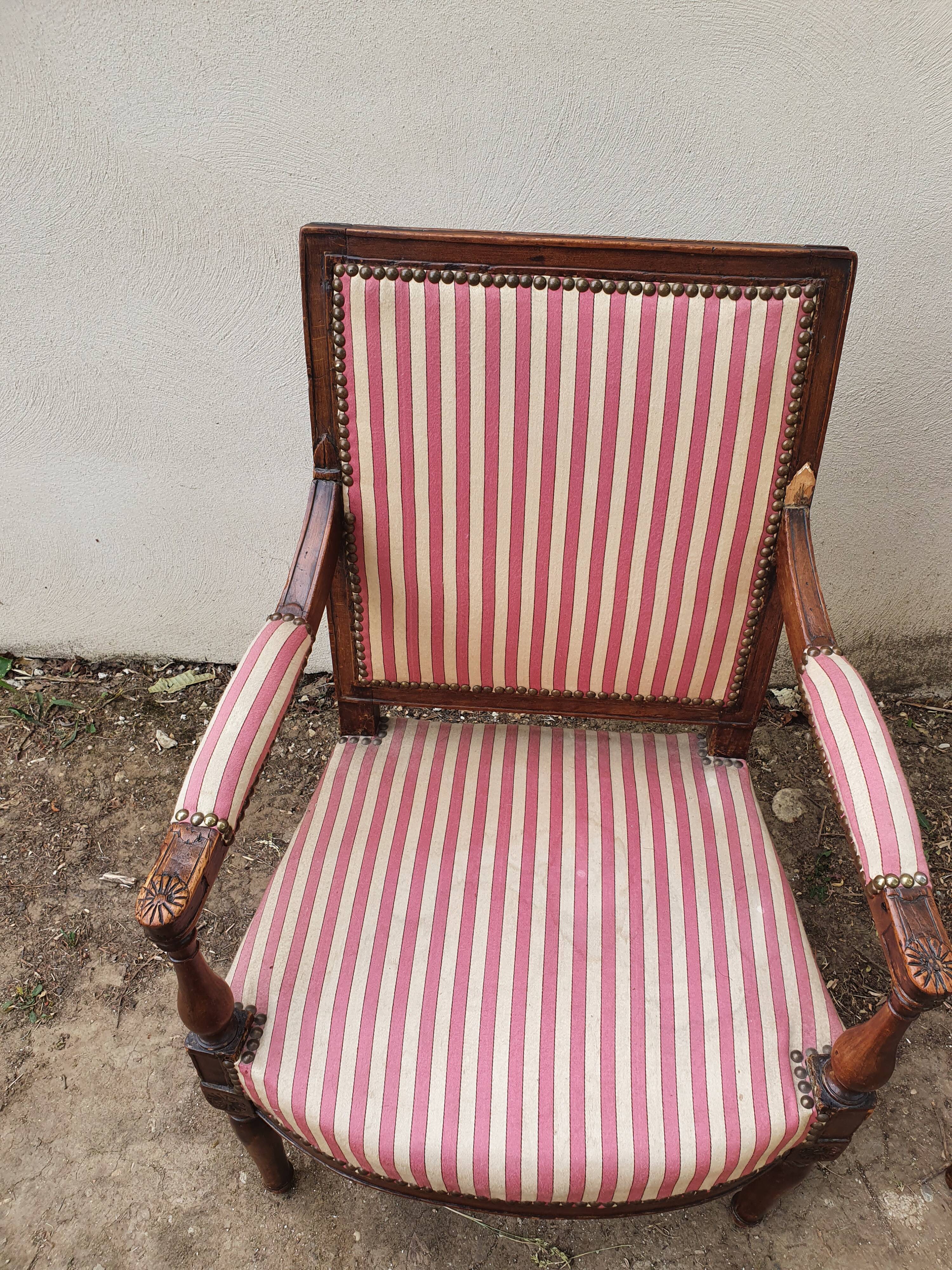 Pair of directoire period armchairs