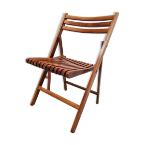 Chaise pliante vintage en bois