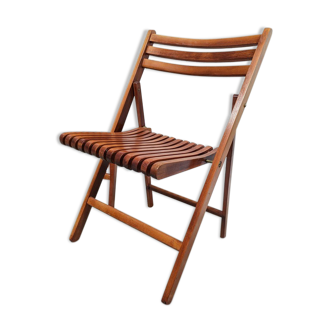 Chaise pliante vintage en bois