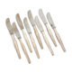 Series of 8 dessert knives, silver metal
