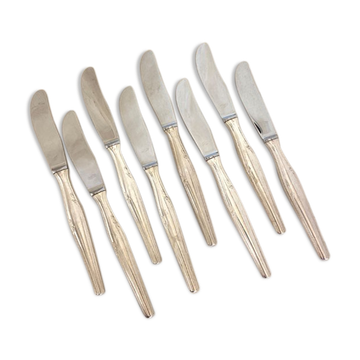 Series of 8 dessert knives, silver metal