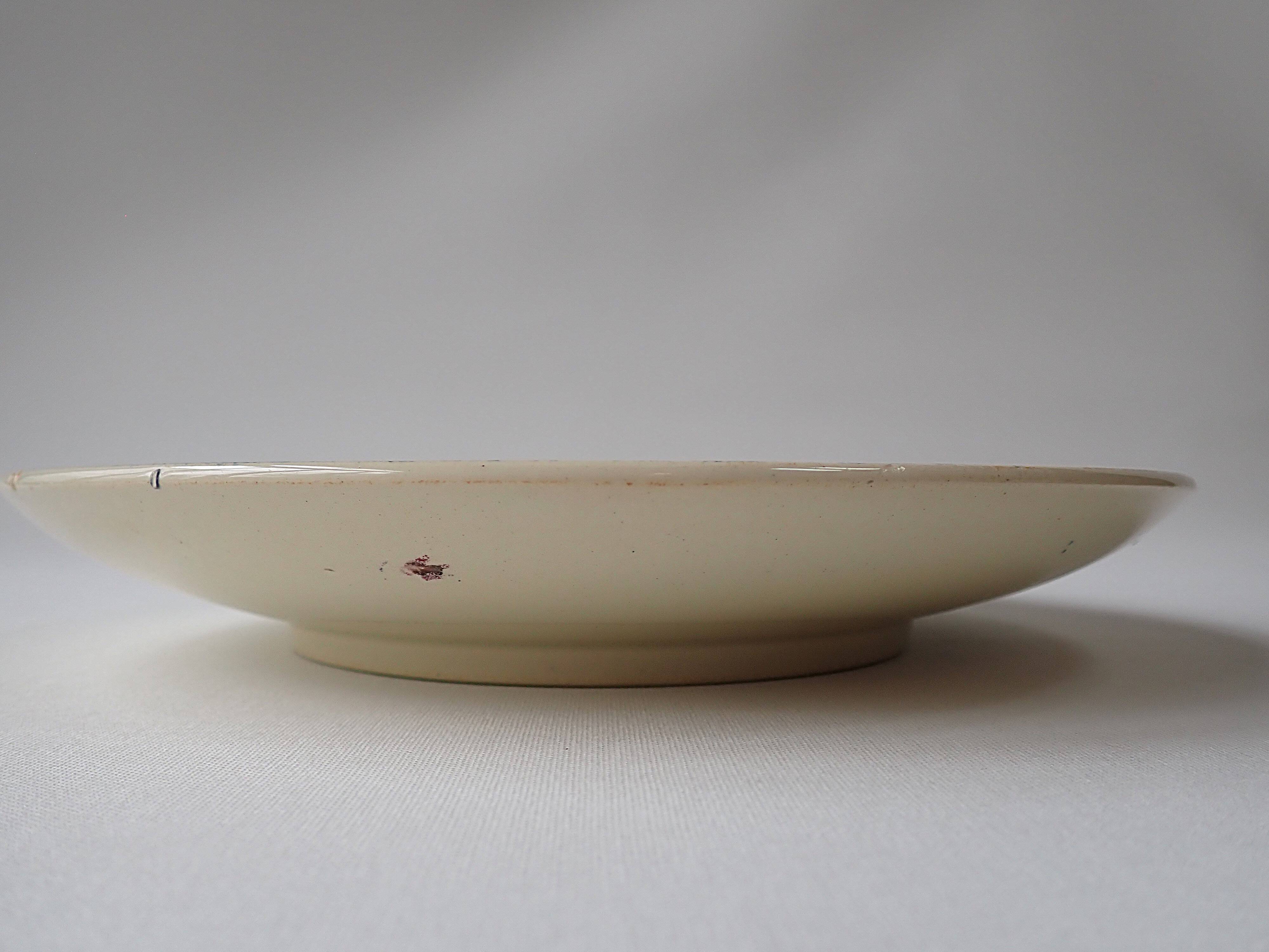 Exotic bird plate late 19th century - B & Cie Creil & Montereau