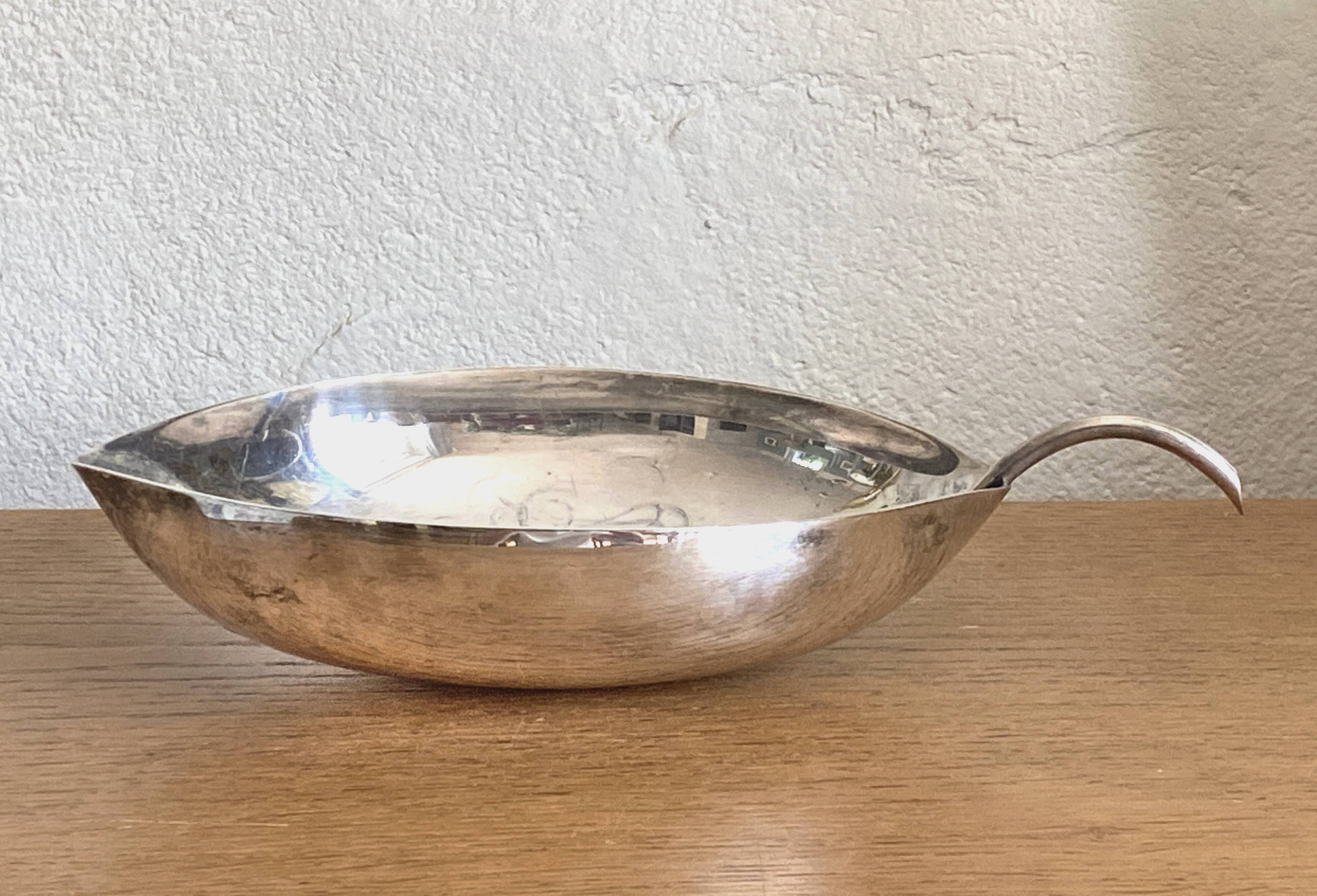 Lino Sabattini for Christofle Gallia - silver-plated leaf cutter, 1960