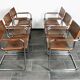 Mart Stam chairs in brown leather
