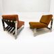 Set of 2 Lounge Chairs by Gilles Bouchez for Airborne, 1972