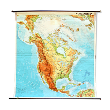 Carte murale de géographie allemande