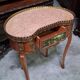 Louis XV style bean desk in marquetry and gilded bronze