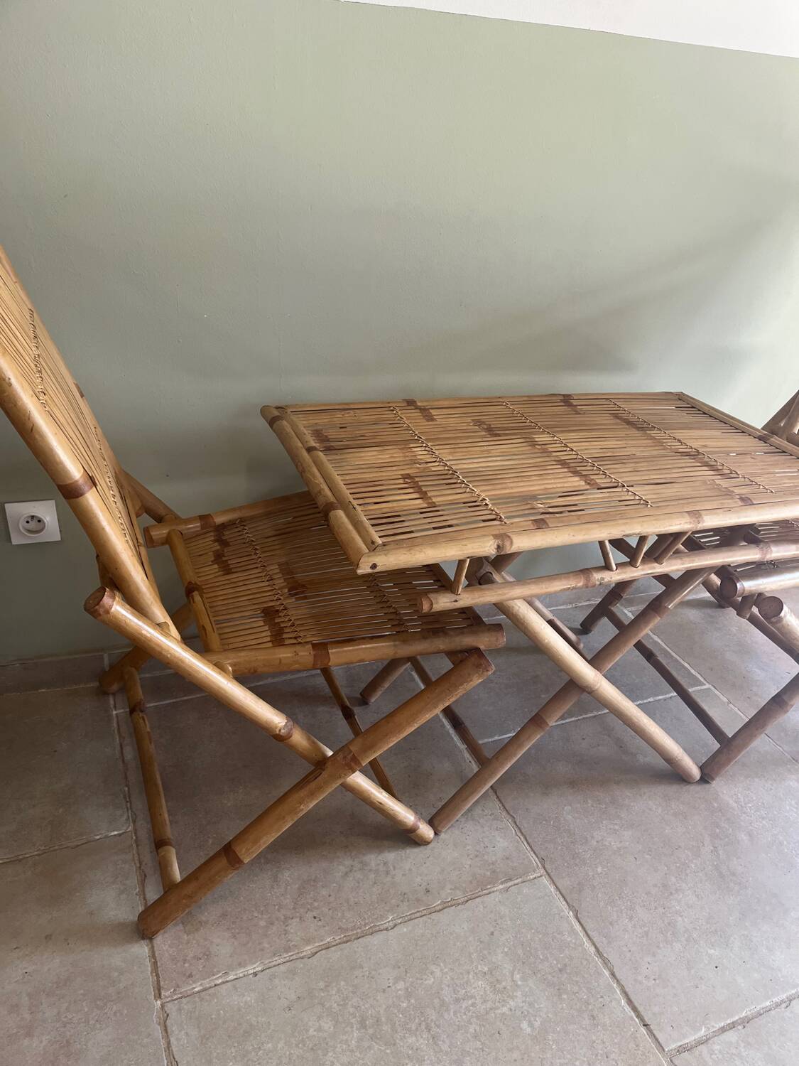 Bamboo table and chairs