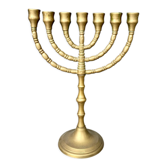 7-branched candlestick (Menorah) in brass