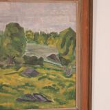 Original Swedish Oil on Panel – “Trees” by Gunnar Wärn – Signed