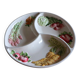 Large compartmented serving dish in earthenware - Relief decoration of vegetables