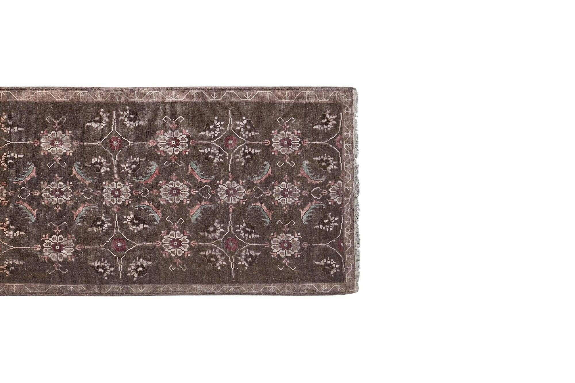 Vintage Turkish hallway rug 90x277 cm