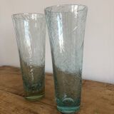 2 large Biot glasses