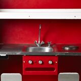 Charlotte Perriand: Prefabricated kitchen at Les Arcs 1800, France 1979