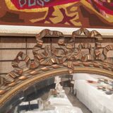 Louis XVI style oval beveled mirror