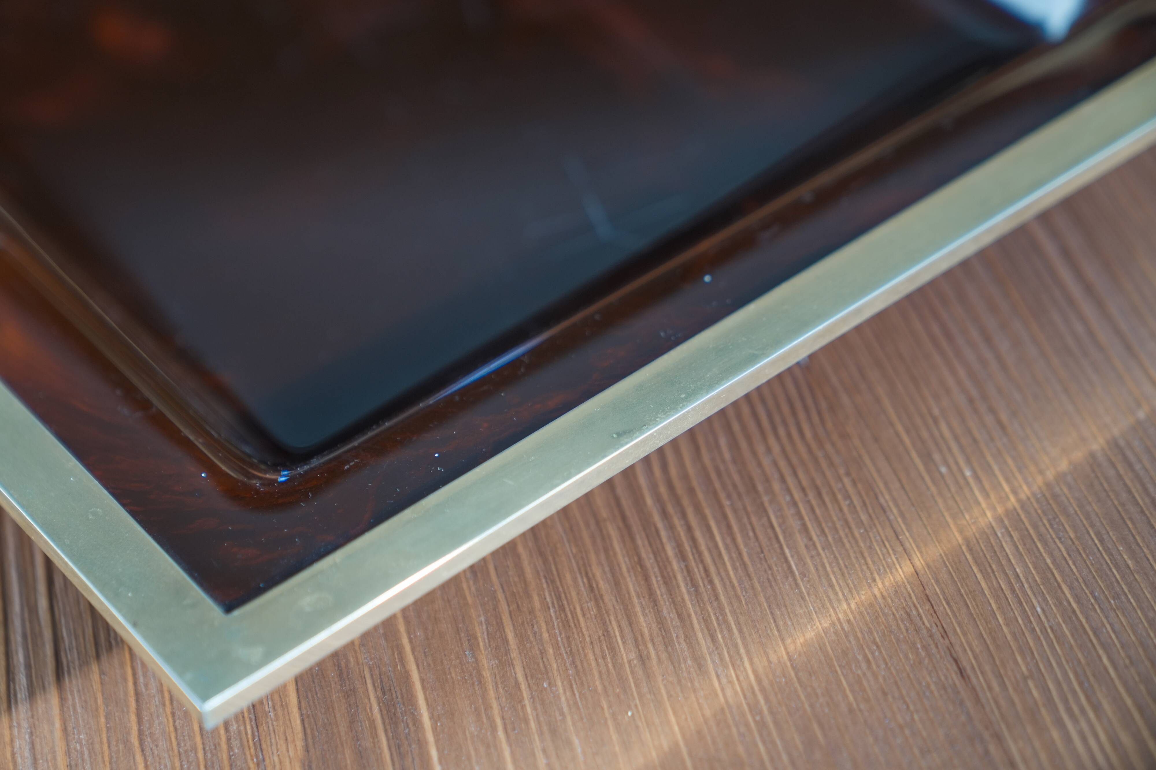 Mid-Century Christian Dior Lucite and Metal Tray - 1970s Designer Piece, France