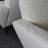 Pair of 1960s wool loop armchairs