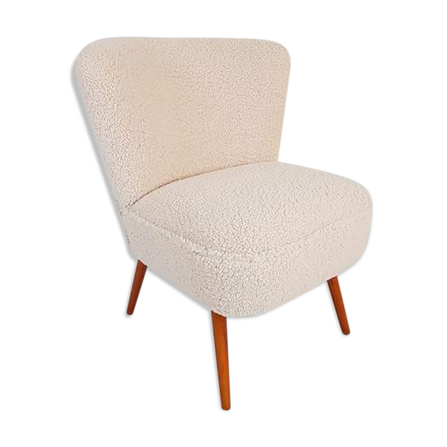 Cocktail chair club chair in teddy fabric