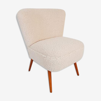 Cocktail chair club chair in teddy fabric
