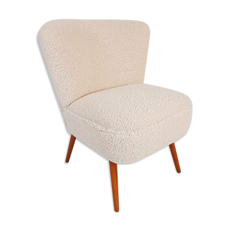 Fauteuil cocktail fauteuil club en tissu teddy