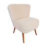 Fauteuil cocktail fauteuil club en tissu teddy