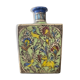 Glass ceramic bottle floral decoration and portraits Kadjar Persia xix e