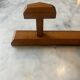 1950s oak wall-mounted coat rack