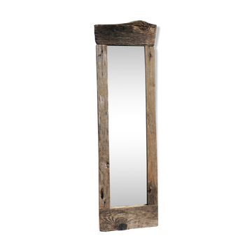 Miroir en bois de récupération 44x150